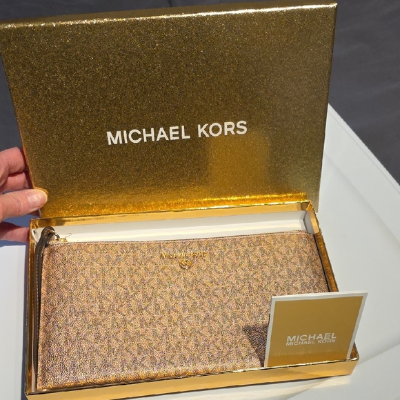 Michael Kors Glittering Gold Clutch